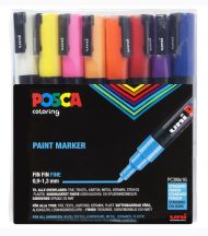   Posca filc készlet, 0,9-1,3 mm, UNI Posca PC-3M - 16 színű készlet