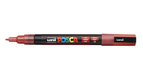Posca filc, 0,9-1,3 mm, UNI POSCA PC-3ML - Csillámló Piros L15 Posca filc, 0,9-1,3 mm, UNI POSCA PC-3ML - Csillámló Piros L15