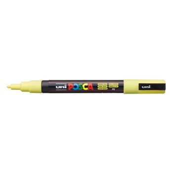 Dekormarker, 0,9-1,3 mm, UNI "Posca PC-3M", napsárga P2