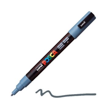 Dekormarker, 0,9-1,3 mm, UNI "Posca PC-3M" - Palaszürke