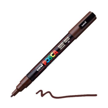 Posca filc, 0,9-1,3 mm, UNI Posca PC-3M - Sötétbarna 022 Posca filc, 0,9-1,3 mm, UNI Posca PC-3M - Sötétbarna 022