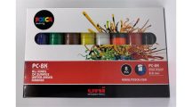   Posca filc, 8 mm, vágott, UNI Posca PC-8K, 8 különböző szín