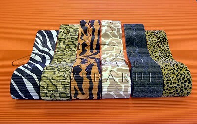 Hullámpapír - Szafari mintás, 10cm széles - Különböző minták választhatók