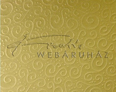 Domborított karton - Milánó arany metál színű - 1 lap, 20x30cm, 220gr
