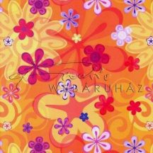 Transzparens papír - Narancs színű retro virág