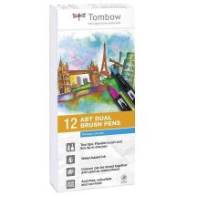   Tombow ABT Dual Brush Pen - Kéthegyű marker filctoll 12db - alapszínek