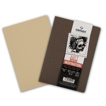   CANSON ArtBooks: "INSPIRATION", vázlatfüzet, finom szemcsés papír, a borítóra rajzolni, vagy festeni is lehet 96g/m2 30 ív, 2 db/szín A5 borító: dohány/osztriga