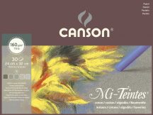   Mi-Teintes CANSON, savmentes színes pasztellkarton-tömb, (rövid oldalán ragasztott) 160g/m2 30 ív szort. 24 x 32