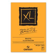   CANSON  "XL"  BRISTOL extra- fehér, sima rajzpapír-tömb, rövid oldalán ragasztott, mikroperforált 180g/m2 50 ív A4