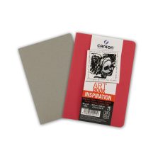   CANSON ArtBooks: ÚJ "INSPIRATION", vázlatfüzet, finom szemcsés papír, a borítóra rajzolni, vagy festeni is lehet 96g/m2 24 ív, 2 db/szín A6 borító: élénk piros/acélszürke