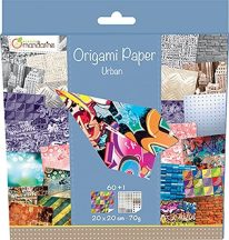   Origami papír - Design papíros hajtogató készlet, 20x20cm, 60 lap - Urban