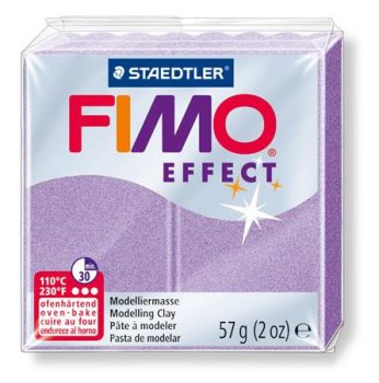 Gyurma, 57 g, égethető, FIMO "Effect", lila gyö...