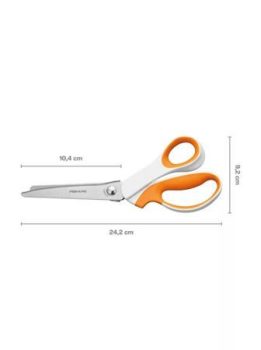 Olló, cikkcakk, 24,2 cm, FISKARS "SoftGrip™", f...