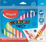 Zsírkréta, kitekerhető, MAPED "Color'Peps", 12...