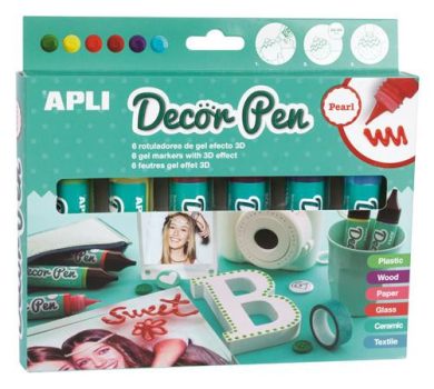 Dekortoll készlet, zselés, APLI "Decor Pen", gy...