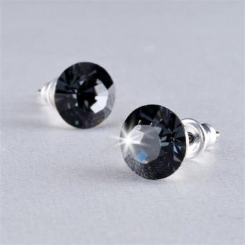 Fülbevaló, Black Diamond SWAROVSKI® kristállyal...