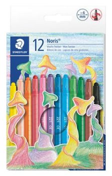 Zsírkréta, csavarós, STAEDTLER "Noris 221", 12...