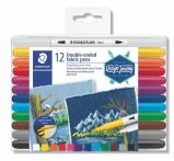 Textilfilc, kétvégű, STAEDTLER® "3190", 12 külö...