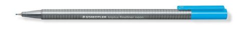 Tűfilc, 0,3 mm, STAEDTLER "Triplus 334", neonkék