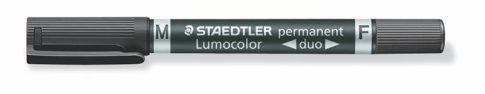 Alkoholos marker, 0,6/1,5 mm, kúpos, kétvégű, S...