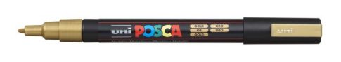 Dekormarker, 0,9-1,3 mm, UNI "Posca PC-3M", arany 25