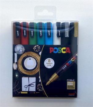 Dekormarker készlet, 0,9-1,3 mm, UNI "Posca PC-...