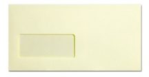   Prémium boríték - Elefántcsontszínű ablakos DL boríték, 22x11 cm, 120gr