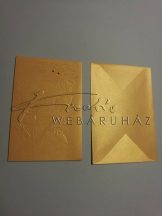   Karácsonyi üdvözlőlapok és boríték - Arany, fénytelen felületű 12x17,1 cm - 10 db