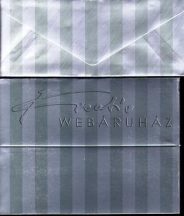   Meghívó készlet - Ezüst színű Boríték és Meghívó 7,6x20,3 cm, 50 darab