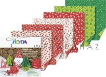 Karácsonyi piros-zöld Origami papír, 20x20cm