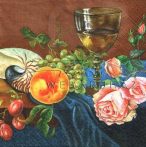 Gyümölcsös, virágos asztal 2, Szalvéta