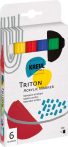 KREUL Triton Akril Marker készlet - Vágott (1-4 mm) 6 db készlet