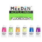   Akrilfesték készlet - MEEDEN 6-color Fluorescent Acrylic Paint, 60 ml tube