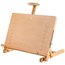   M-ART Könnyű asztali festőállvány rajzlaptartóval, bükkfa - MEEDEN H-Frame Adjustable Tabletop Easel