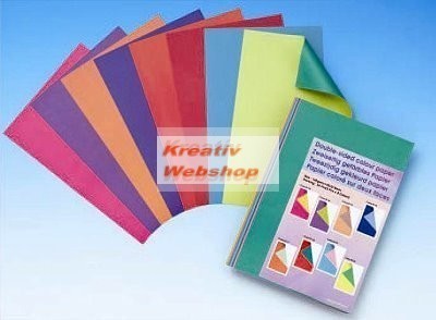 Kartonpapír - Különböző színű oldalú kartonpapír csomag, élénk színek