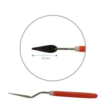 RGM Modern Festőkés narancs színű gumi nyéllel - 004 Csepp alakú 5,5 cm