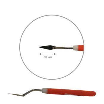 RGM Modern Festőkés narancs színű gumi nyéllel - 041 Mini rombusz alakú 3 cm