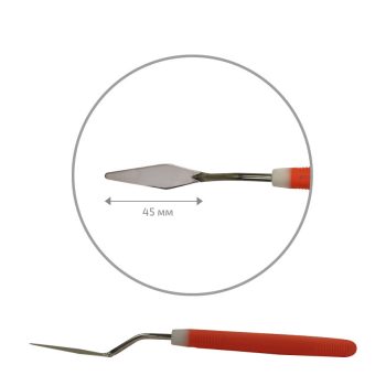 RGM Modern Festőkés narancs színű gumi nyéllel - 044 Rombusz alakú 4,5 cm