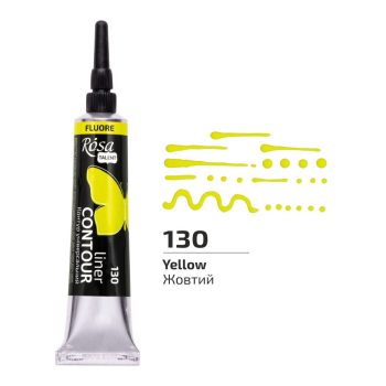 Univerzális Kontúrozó, 20 ml, tubusos - Fluoreszkáló Sárga