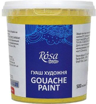 Rósa Gouache Studio színenként - 500 ml vödörben - Világos sárga 902