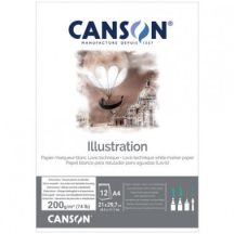 CANSON Illustration Lavis Technique extra síma rajztömb illusztrációhoz, 200g 12 ív A3
