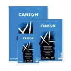 CANSON XL MIX MEDIA fehér rajtömb,  spirálkötött, mikroperforált 160gr 50 ív A4