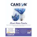 CANSON MIX MEDIA Essentia fehér enyhén szemcsés rajztömb,  250gr A3