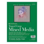   Mixed Media tömb - Strathmore 400 Toned Gray - Szürke 300 gr, 15 lapos, 23x31 cm, ragasztott
