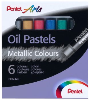 Pentel metál olajpasztell kréta 6 db