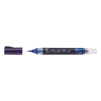 Pentel Dual Metallic Brush ecsettoll - lila+metálkék