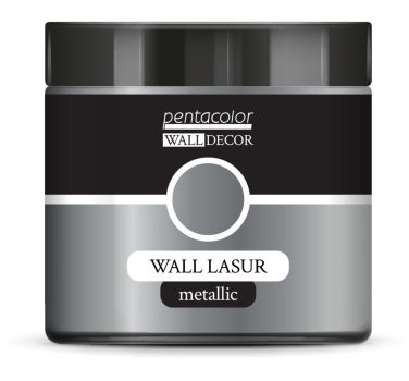 Pentart WallDecor Fallazúr metál 500 ml ezüst