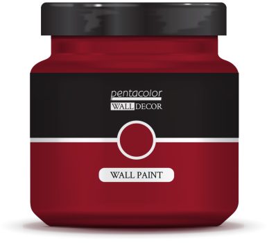 Pentart WallDecor Falfesték, Selyemfényű - 1000 ml Bordó