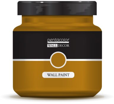 Pentart WallDecor Falfesték, Selyemfényű - 1000 ml Okker