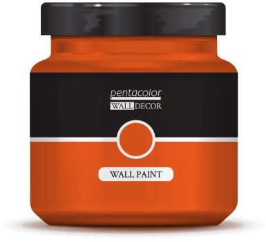 Pentart WallDecor Falfesték, Selyemfényű - 1000 ml Érett mandarin